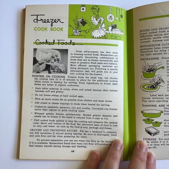 Vintage 1963 Cookbook Freezing Foods at Home Paperback - Picture 15 of 16